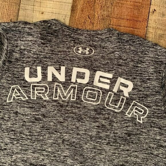 Under armour women’s short sleeve v neck gray marl marbled t-shirt with logo - S - Picture 9 of 9
